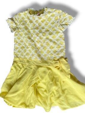 Love Yellow Lace Bow Dress